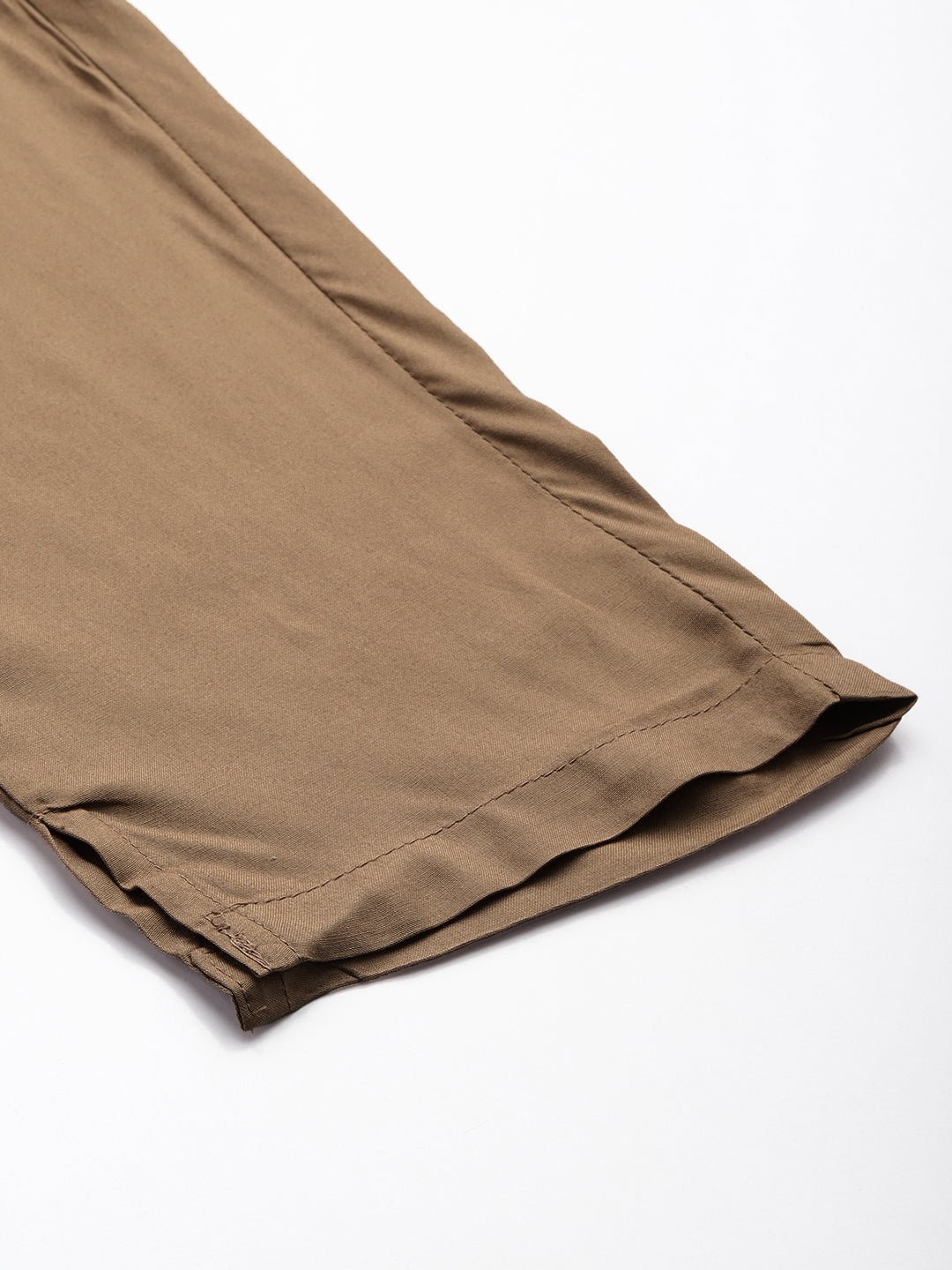 Brown Solid Pencil Pant - Image 4