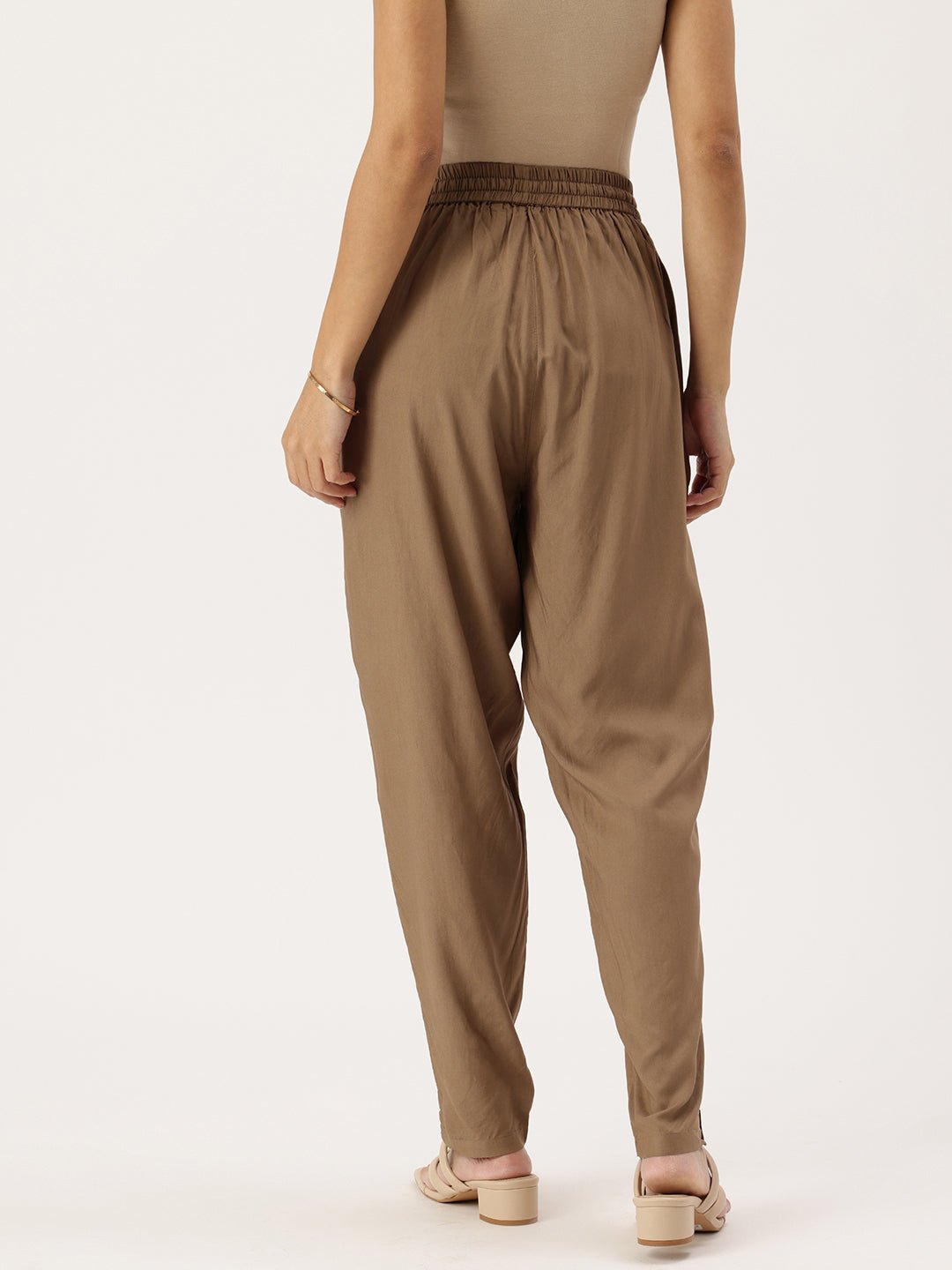 Brown Solid Pencil Pant - Image 7