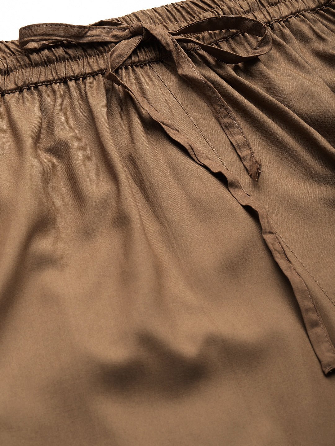 Brown Solid Pencil Pant - Image 2
