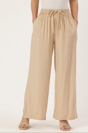 Beige Ethnic Palazzos